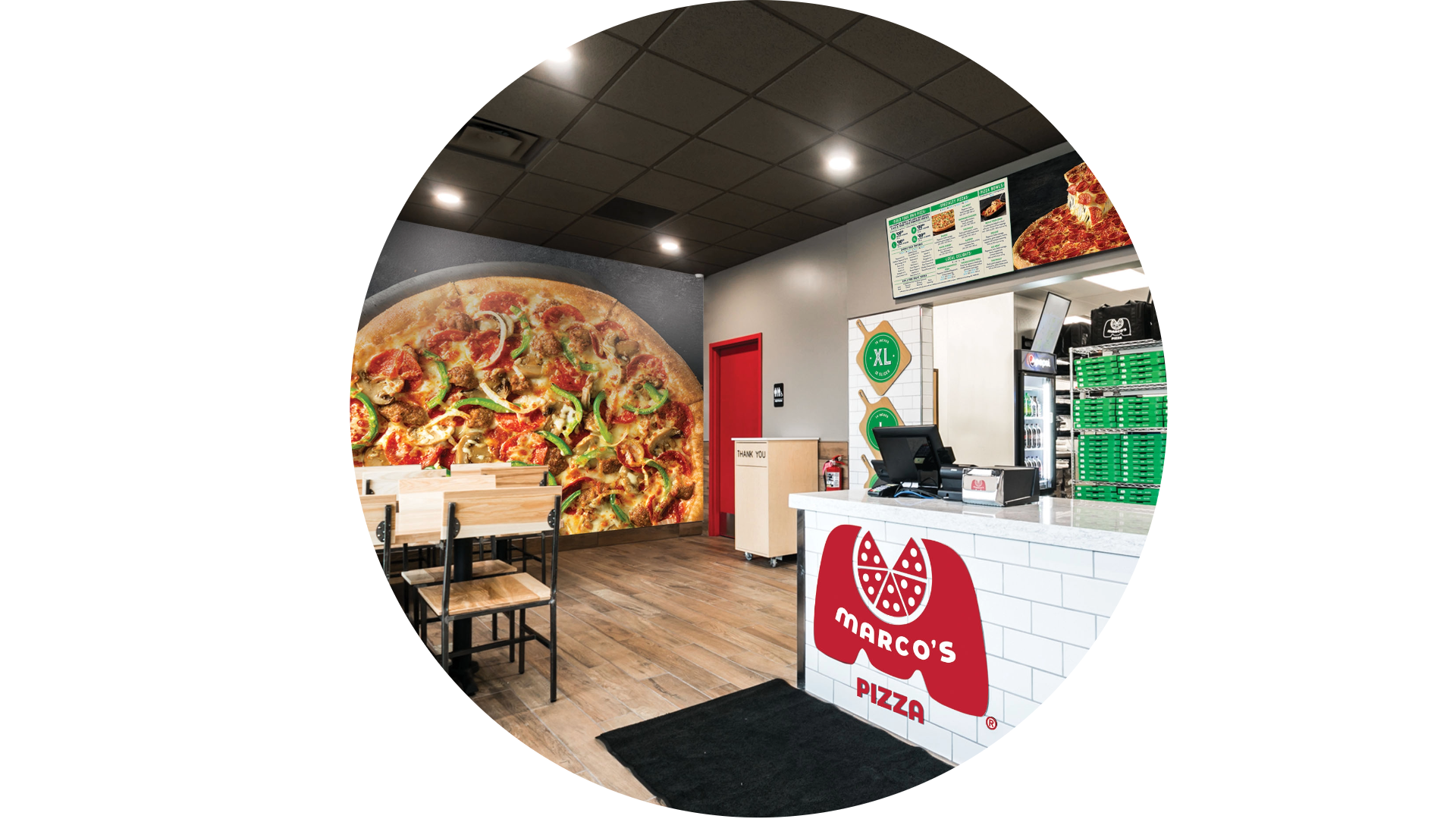Marco's store around 1200 square feet